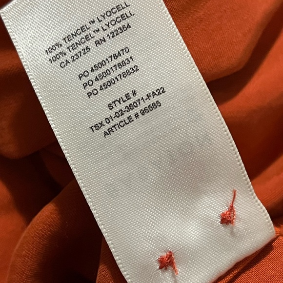 ARITZIA Babaton Utility Shirt 100% TENCEL responsibly sourced fibers - Orange - Picture 10 of 16